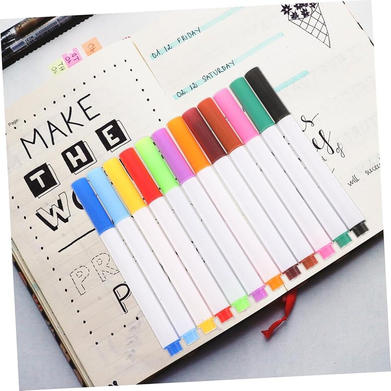 Veemoon 12 Pack Fine Tip Whiteboard Markers Dry Erase Pens For School Classroom Office Supplies - Image 5